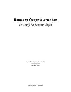 Ramazan Özgan'a Armağan Festschrift für Ramazan Özgan