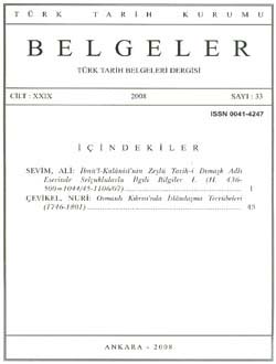 Belgeler 33. Sayı
